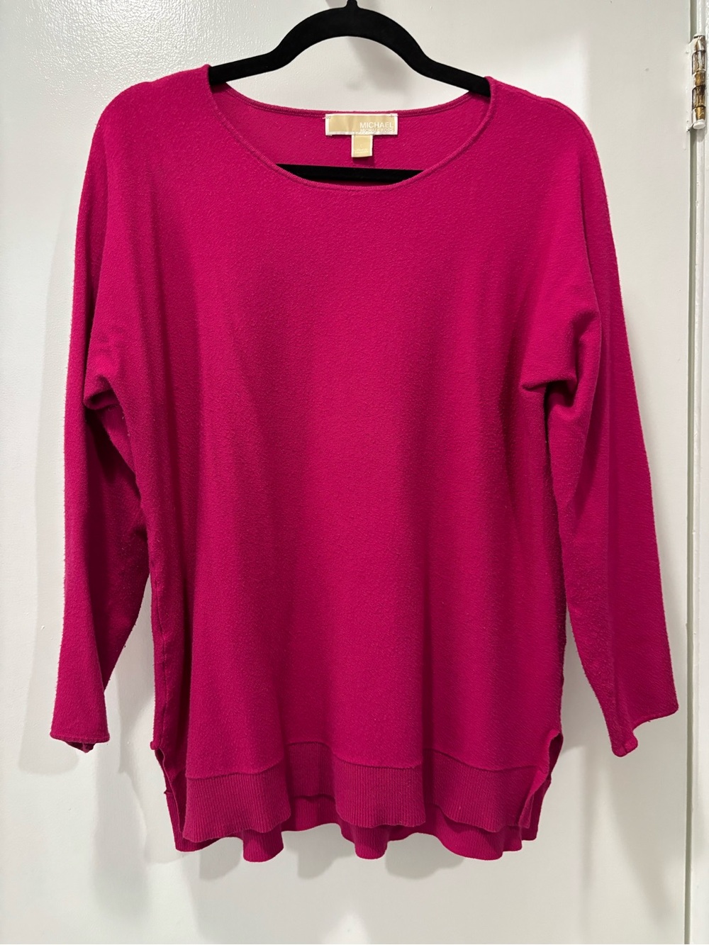 Michael Kors Bright Magenta Crewneck Sweater Large